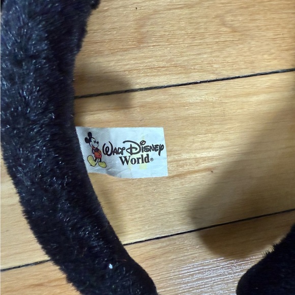 Disney Minnie Mouse fuzzy black ears with purple crown headband - Picture 2 of 5